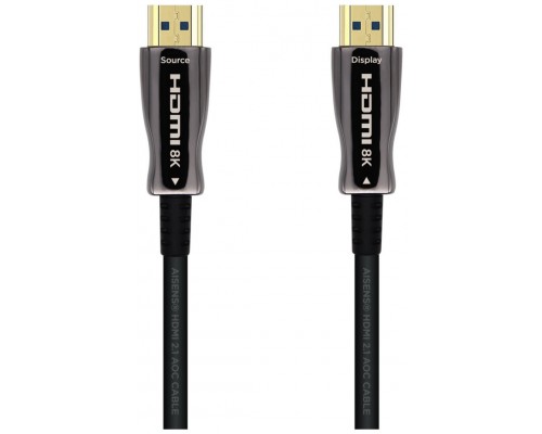 CABLE HDMI AISENS V2.1 OPTICO ACTIVO AOC 8K60HZ M/M 15M NEGRO