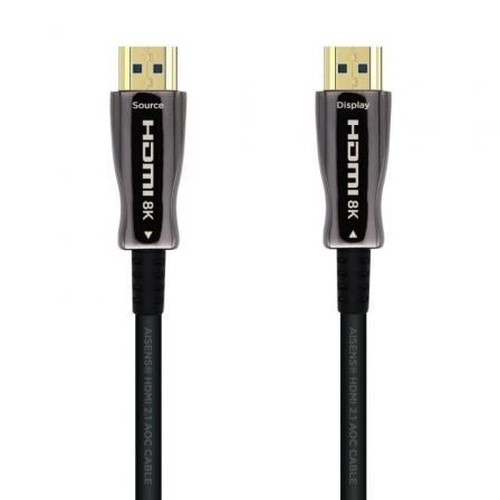 AISENS - CABLE HDMI V2.1 AOC ULTRA ALTA VELOCIDAD / HEC 8K@60HZ 4K@120HZ 4:4:4 48GBPS, A/M-A/M, NEGR-SX27 AISENS - CABLE HDMI V2.1 AOC ULTRA ALTA VELOCIDAD / HEC 8K@60HZ 4K@120HZ 4:4:4 48GBPS, A/M-A/M, NEGR