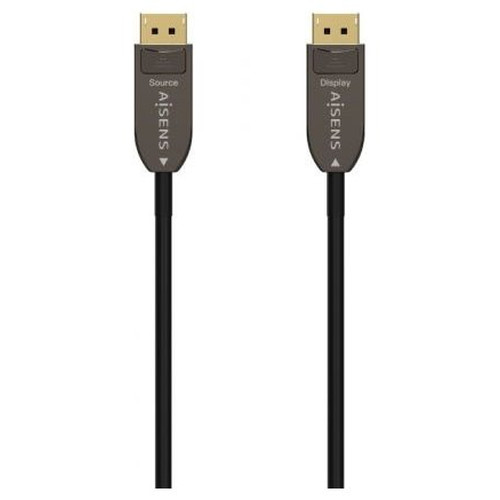 AISENS - CABLE DISPLAYPORT AOC V1.4 8K@60HZ 4K@120Hz 4:4:4 32.4GBPS, DP/M-DP/M, NEGRO, 30M