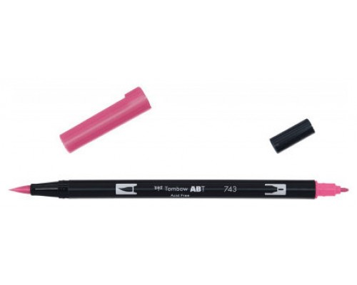 ROTULADOR DOBLE PUNTA PINCEL COLOR HOT PINK TOMBOW ABT-743 (Espera 4 dias)