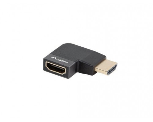 ADAPTADOR 8K LANBERG HDMI(M) A HDMI(H) ANGULO DERECHA ALUMINIO PLATA