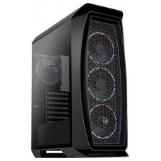 AEROCOOL AERO ONE ECLIPSE BLACK ATX, 4x12CM ECLIPSE ARGB FANS, TEMPERED GLASS, FRONT MESH, FULL WATERCOOLING SUPPORT