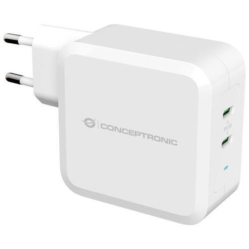 Cargador conceptronic pd 2 puertos usb - c