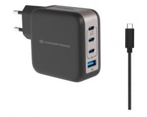 CARGADOR DE PARED CONCEPTRONIC USB-C x3 USB-Ax1