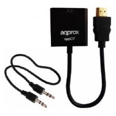 ADAPTADOR/CABLE APPROX HDMI A/M - VGA HDB15/H C/AUDIO