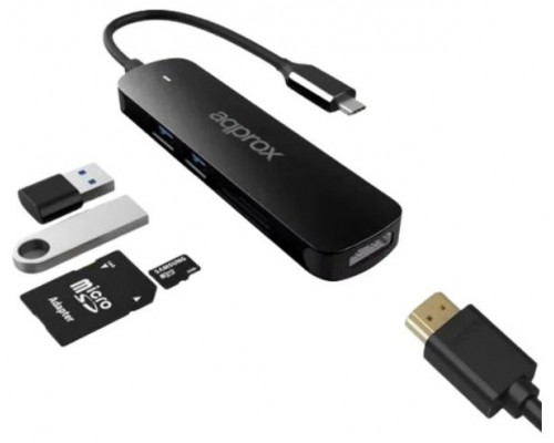 DOCKING USB-C APPROX APPC45 A 2XUSB 3.0 5Gbps 1XHDMI