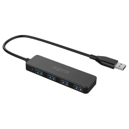 HUB USB 3.0 ADAPTADOR 4 PUERTOS USB APPROX APPC49-DN2 HUB USB 3.0 ADAPTADOR 4 PUERTOS USB APPROX APPC49