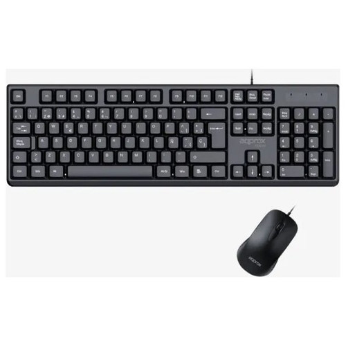 TECLADO Y MOUSE APPROX APPMX245 CABLE USB 1.45m-DN1 TECLADO Y MOUSE APPROX APPMX245 CABLE USB 1.45m