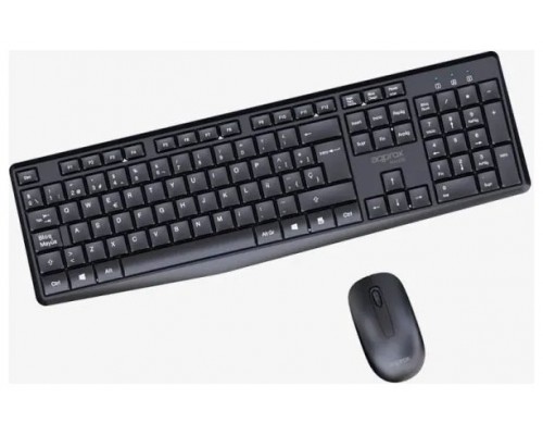 TECLADO + RATON OPTICO WIRELESS MX420 NEGRO APPROX (Espera 4 dias)