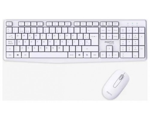 TECLADO + RATON OPTICO WIRELESS MX420 BLANCO APPROX (Espera 4 dias)