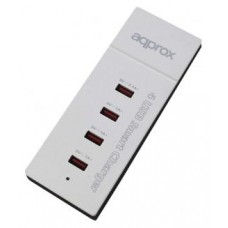 CARGADOR 4X USB APPROX PARED BLANCO