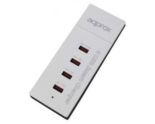 CARGADOR 4X USB APPROX PARED BLANCO