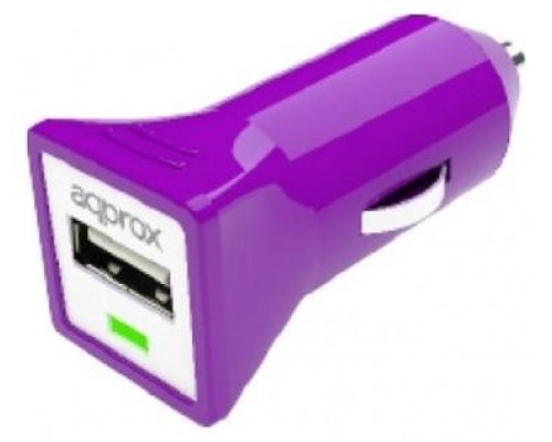 APPROX Cargador USB para Coche (Purpura)