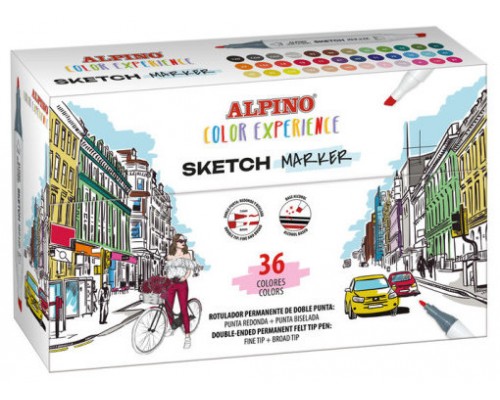 ESTUCHE 36 SKETCH MARKERS COLOR EXPERIENCE ALPINO AR001066 (Espera 4 dias)