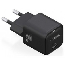 CARGADOR AISENS GAN 30W 1XUSB-C PD3.0 QC4.0 NEGRO