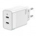 CARGADOR GaN 45W 2xUSB-C PD3.0 QC4.0 BLANCO AISENS