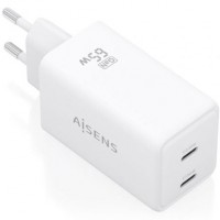 CARGADOR GaN 65W 2xUSB-C PD3.0 QC4.0 BLANCO AISENS