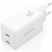 CARGADOR GaN 65W 2xUSB-C PD3.0 QC4.0 BLANCO AISENS
