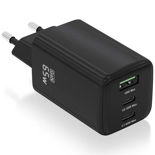 CARGADOR AISENS ASCH-65W3P042-BK-DU3 CARGADOR AISENS ASCH-65W3P042-BK