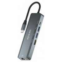 DOCK AISENS USB-C  5 EN 1 USB-C A HDMI-RJ45-2xUSB-PD