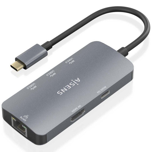 DOCK AISENS USB-C 6 EN 1 USB-C A HDMI-RJ45-3USBA-USBC