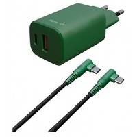 CARGADOR DUAL HUNE ECO 20W CABLE TIPO C A TIPO C