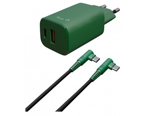 CARGADOR DUAL HUNE ECO 20W CABLE TIPO C A TIPO C