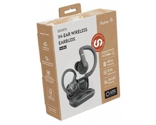 AURICULARES TWS HUNE ECO HABA SPORT GRIS ROCA