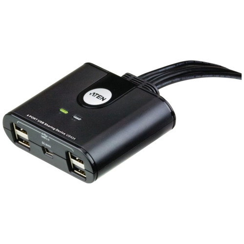 ATEN SWITCH DE PERIF&Eacute;RICOS USB 2.0 DE 4 X 4 PUERTOS (US424-AT)(CP20)