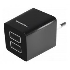 TACENS ANIMA AUSB1 USB CHARGER, 2x USB PORTS, 2.1A ULTRAFAST CHARGE, LIGHWEIGT AND COMPACT SIZE DESIGN, EU CONNECTOR, BLACK/WHITE DESIGN