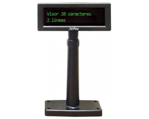 VISOR  AVPOS VFD220 USB BLACK 2X20 LINEAS 3YR GARANTIA
