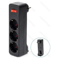 ENCHUFE DE CONVERSION ALEMAN 1 A 3 16A CON INTERRUPTOR NEGRO AIGOSTAR (Espera 4 dias)-1SX ENCHUFE DE CONVERSION ALEMAN 1 A 3 16A CON INTERRUPTOR NEGRO AIGOSTAR (Espera 4 dias)