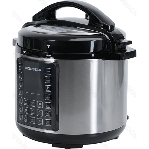 OLLA A PRESION 1000W 6L NEGRO AIGOSTAR (Espera 4 dias)-SX17 OLLA A PRESION 1000W 6L NEGRO AIGOSTAR (Espera 4 dias)