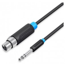 CABLE AUDIO ESTEREO JACK 6.5/M XLR/H 2 M NEGRO VENTION (Espera 4 dias)