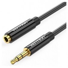 CABLE AUDIO ESTEREO JACK 3.5/M JACK 3.5/H 0.5 M NEGRO VENTION (Espera 4 dias)