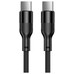 KSIX BCL060WAS02 NEGRO / CABLE DE CARGA Y DATOS 1 METRO / USB-C A USB-C / CARGA ULTRARR&Aacute;PIDA 60W
