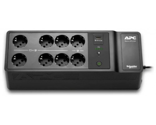 APC BE500G2-GR sistema de alimentación ininterrumpida (UPS) En espera (Fuera de línea) o Standby (Offline) 0,5 kVA 300 W