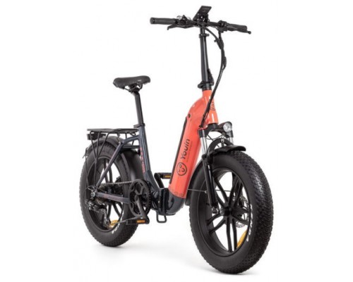 EBIKE  LUXOR - URBAN - FAT 20” X 4 - BAT. INTEGRADA Y EXTRAIBLE - NEGRO/CORAL