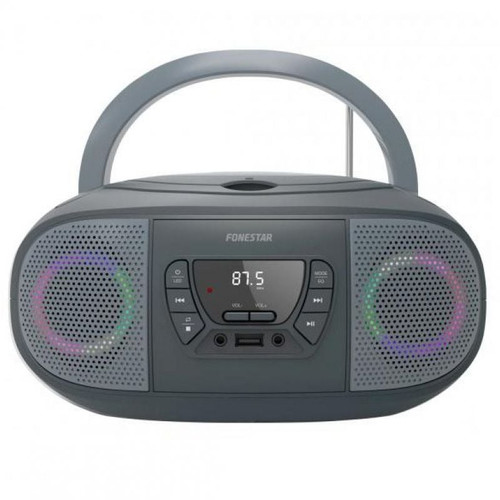 FONESTAR BOOM-GO-G GRIS / RADIO CD CON EFECTOS LUMINOSOS-M08 FONESTAR BOOM-GO-G GRIS / RADIO CD CON EFECTOS LUMINOSOS