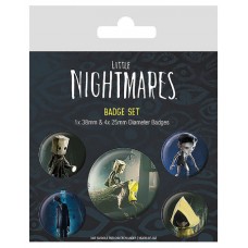 SET DE CHAPAS (5 UNIDADES) LITTLE NIGHTMARES II MEDIDAS: 1 X 3,8 CM/ 4 X 2,5CM PYRAMID REDSTRING BP80755