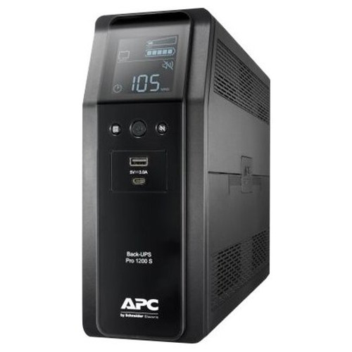 APC BACK UPS PRO BR 1200VA sistema de alimentaci&oacute;n ininterrumpida (UPS) L&iacute;nea interactiva 1,2 kVA 720 W 8 salidas AC