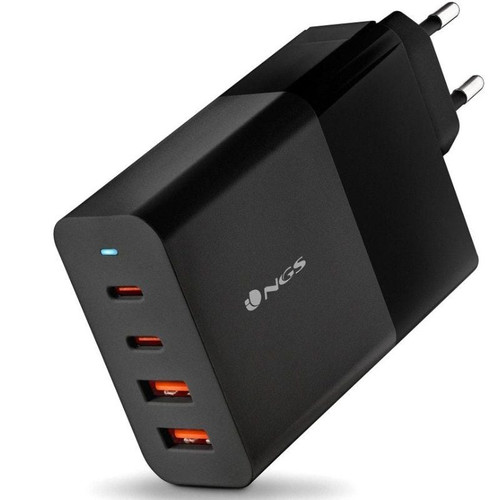 CARGADOR PARED GaN2 2xUSB-C + 2xUSB-A 100W NEGRO NGS (Espera 4 dias)