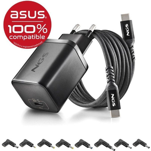 NGS BUD 65W-AS Universal Negro Corriente alterna Carga rápida Interior-MR4 NGS BUD 65W-AS Universal Negro Corriente alterna Carga rápida Interior
