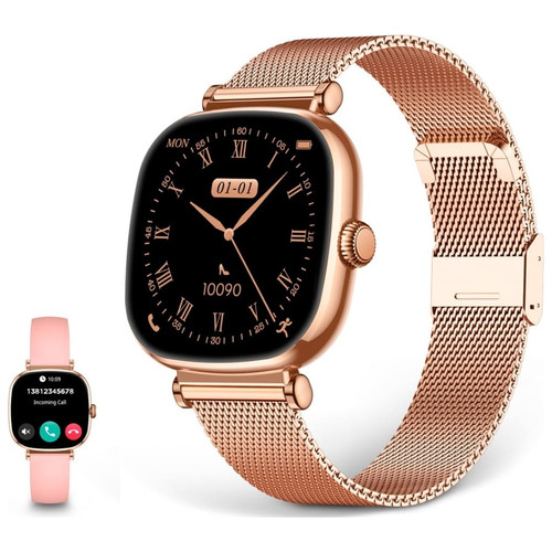 KSIX IRIA ROSA / SMARTWATCH 1.7"/ 2 CORREAS (METAL + SILICONA)