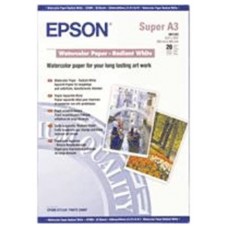 Epson GF Papel acuarela blanco, DIN A3+, 190 gr, 20 hojas