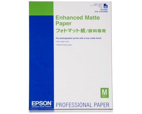 Epson GF Papel Enhanced Matte, A2, 50h, 192g/m2
