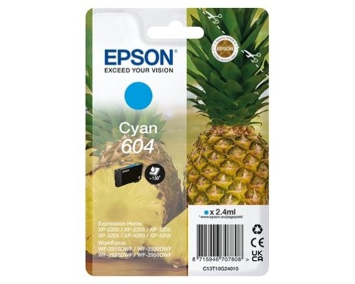 Cartucho epson 604 cian c13t10g24010 xp2200