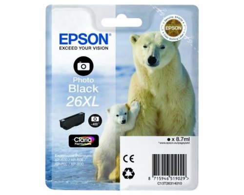 Cartucho tinta epson t263140 photo negro