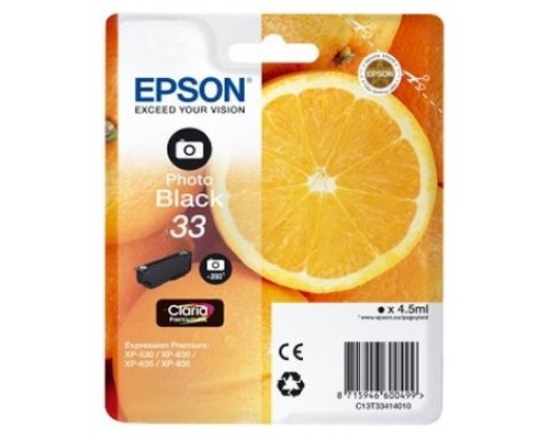 TINTA EPSON 33 ORI NEGRO PHOTO C13T33414012