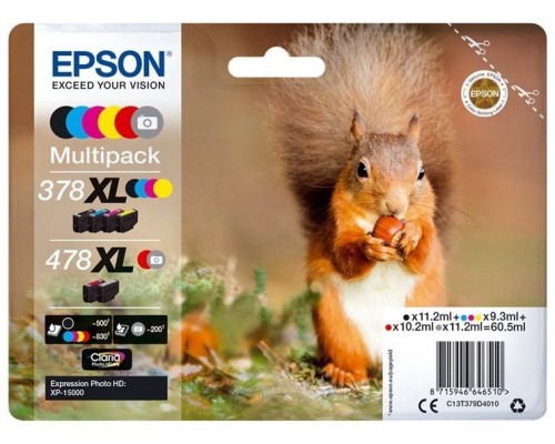 Multipack cartucho epson c13t379d4010 6 colores